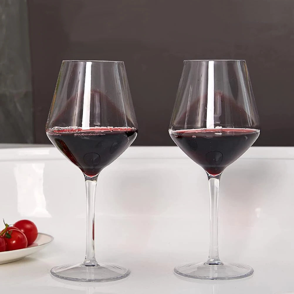 Unbreakable Stemmed Wine Glass 100% Tritan Plastic Dishwasher available Glassware 15 oz, Set of 2-4
