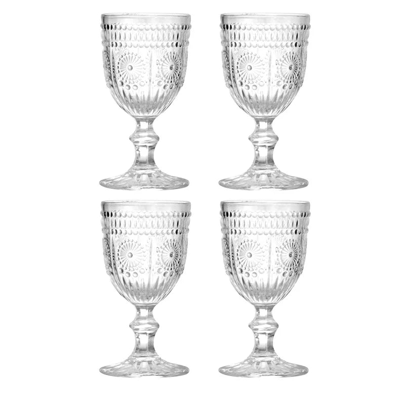 4pcs Set Champagne Cup Red Wine Glasses Luxury Sets Crystal Diamond Painting Brandy Goblet Vodka Mug Transparent Party Drinkware